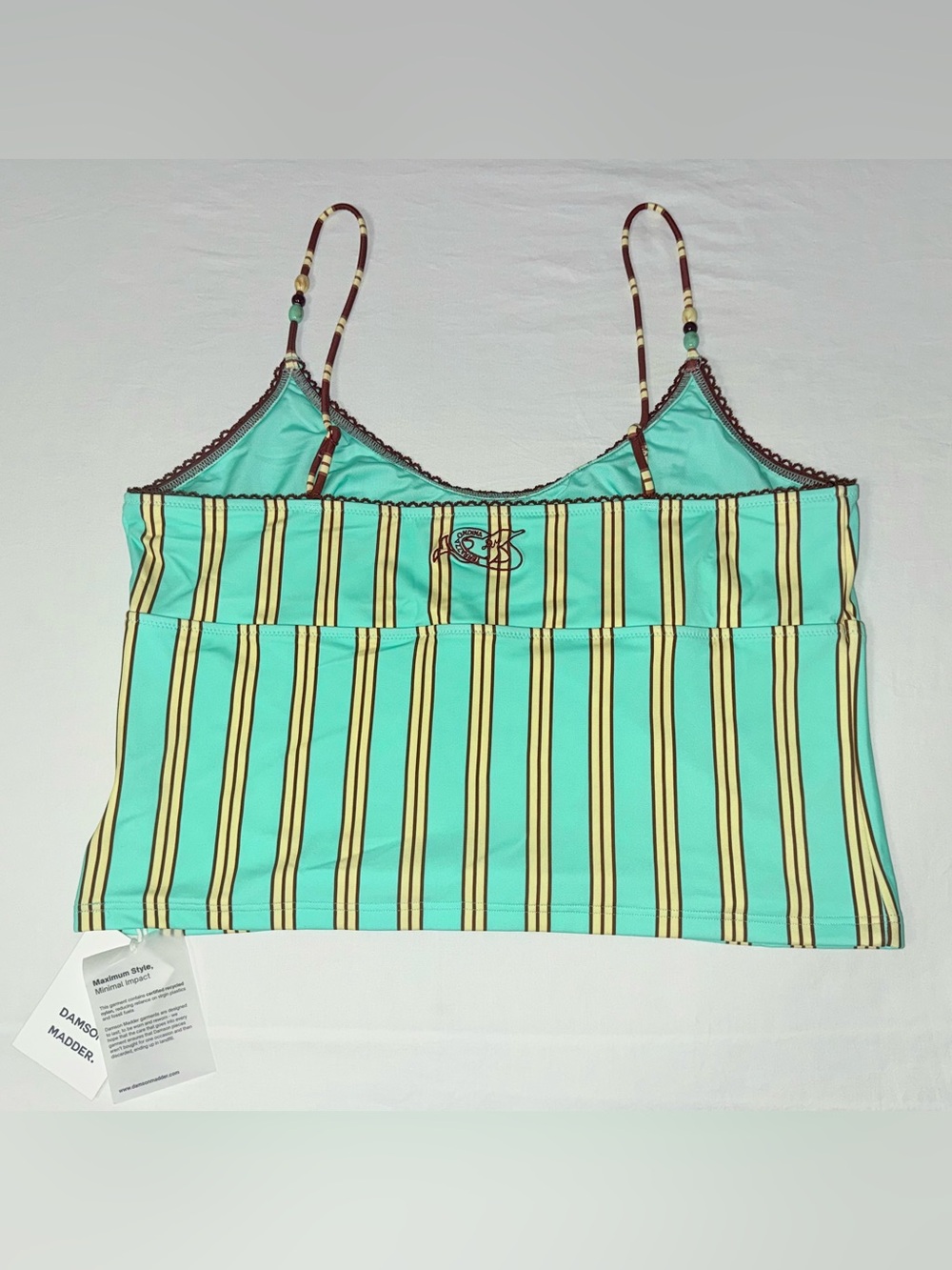 DAMSON MADDER TRUDI TANKINI TOP - MINT STRIPE PRINT - Picture 3 of 16